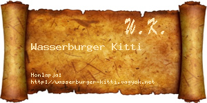 Wasserburger Kitti névjegykártya